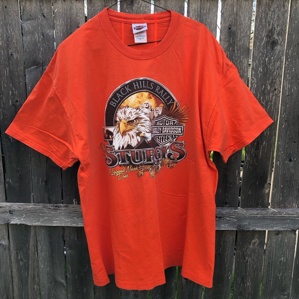 Harley-Davidson Orange Sturgis Eagle Graphic Tee